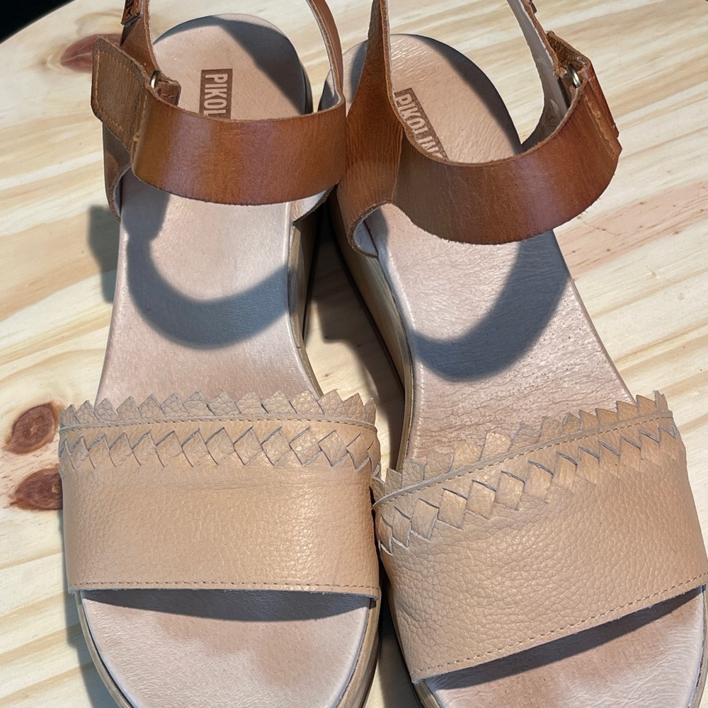 PIKOLINOS woman leather platform sandal US 10 - Picture 4 of 11